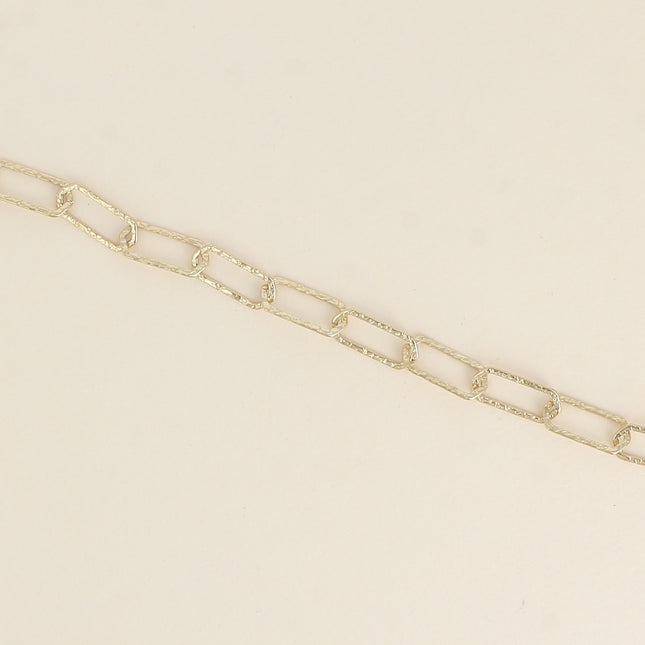 Bracelet - mesh with textured hexagonal rings