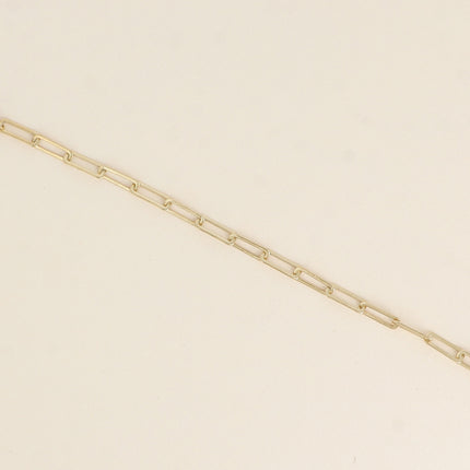 Bracelet - maille aux anneaux rectangulaires effet mat brossé