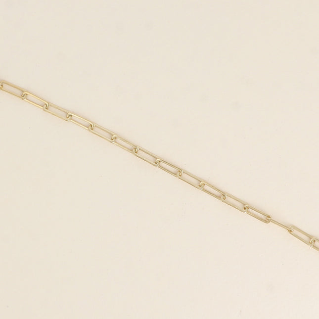 Bracelet - maille aux anneaux rectangulaires effet mat brossé