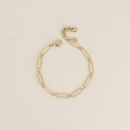 Bracelet - maille aux anneaux ovales effet mat brossé