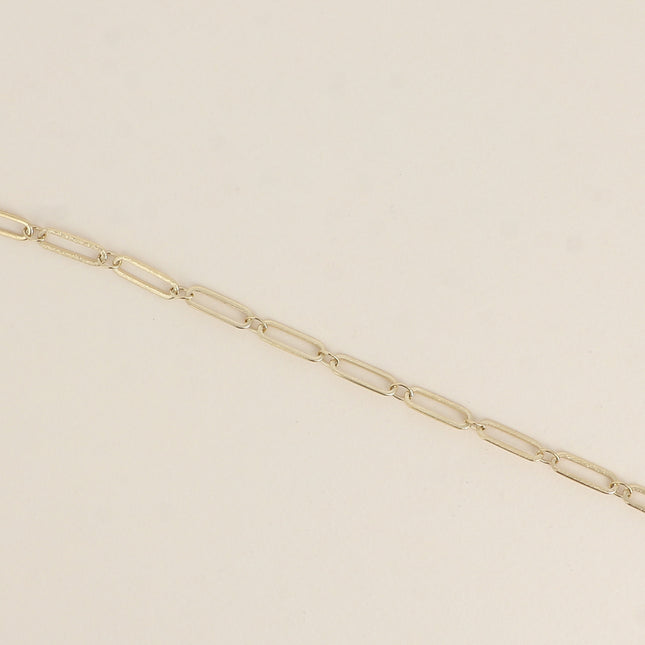 Bracelet - maille aux anneaux ovales effet mat brossé
