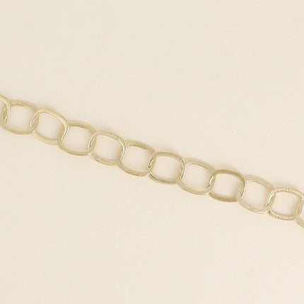 Bracelet - mesh with large oval rings, brushed matte finish