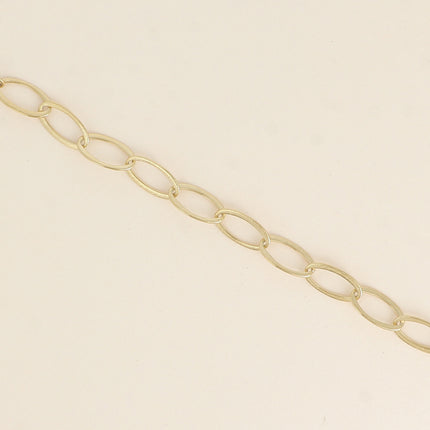 Bracelet - maille aux anneaux ovales effet mat brossé