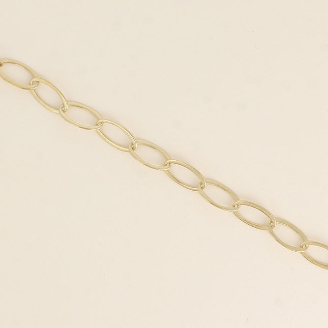 Bracelet - maille aux anneaux ovales effet mat brossé