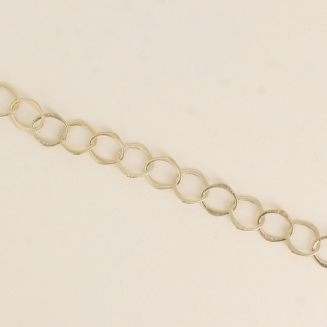 Bracelet - maille aux grands anneaux ovales effet mat brossé