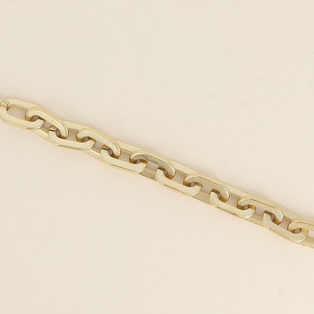 Bracelet - maille aux anneaux ovales épais effet mat brossé