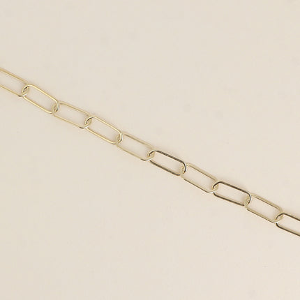 Bracelet - maille aux anneaux ovales fins effet mat brossé
