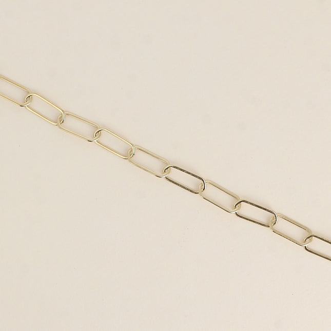 Bracelet - maille aux anneaux ovales fins effet mat brossé