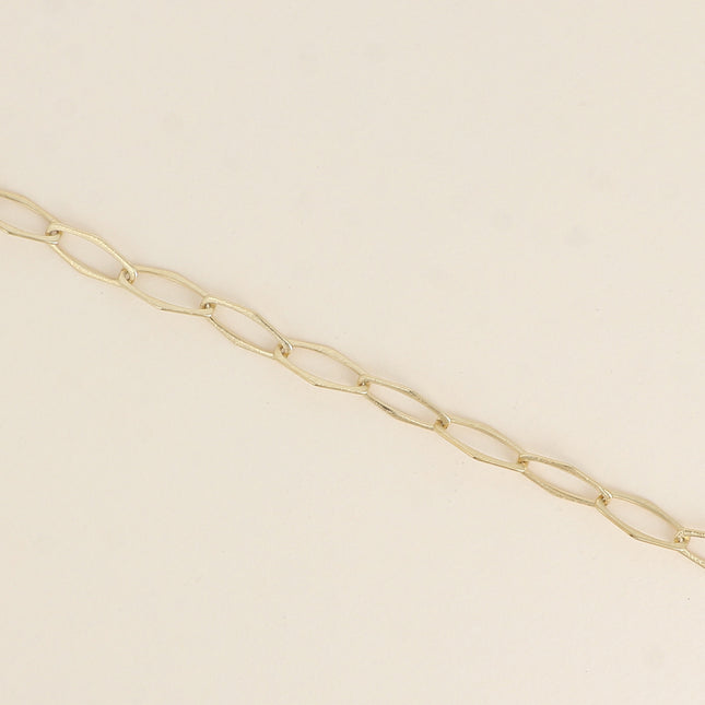 Bracelet - maille aux grands anneaux hexagonaux effet mat brossé