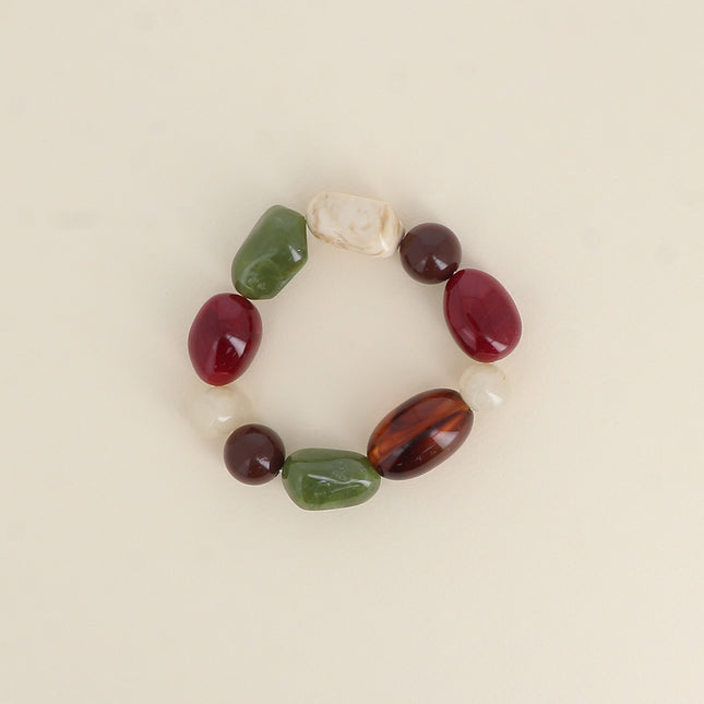 Bracelet élastique Dorlane - perles en résine