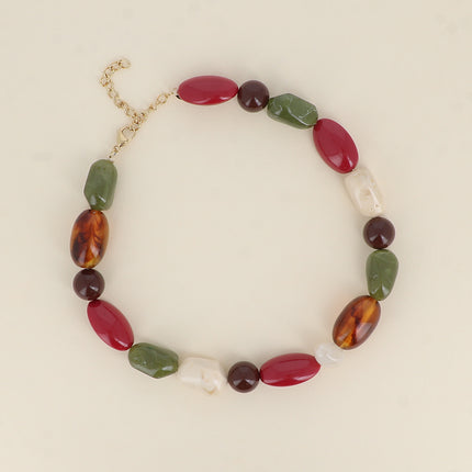 Collier Dorlane - sur cordon, perles en résine