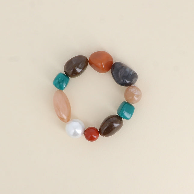 Bracelet élastique Vesperine - perles en résine