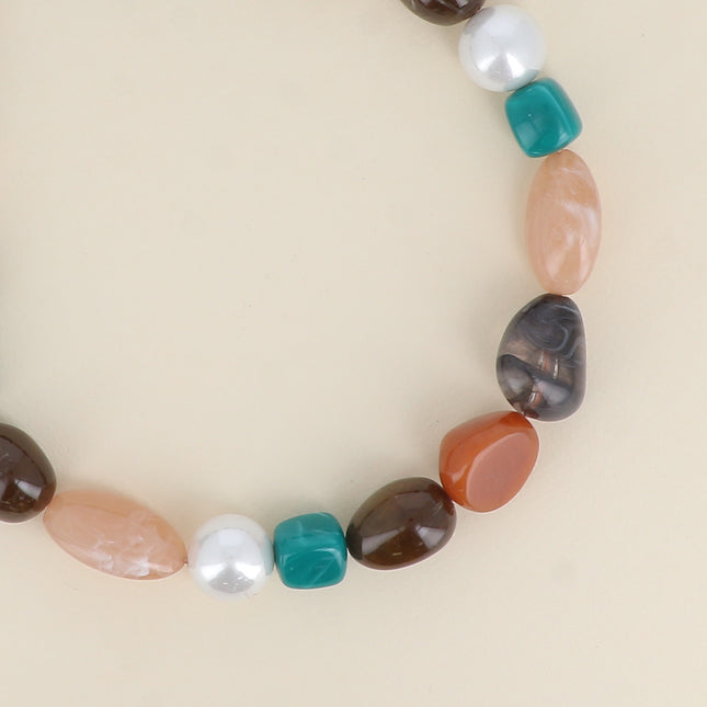 Vesperine Necklace - on cord, resin beads