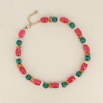 Collier Orévia - sur cordon, perles en résine