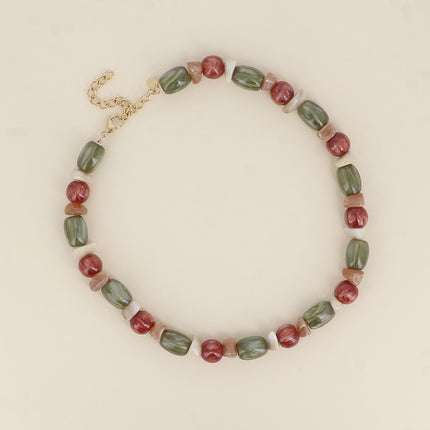 Collier Orévia - sur cordon, perles en résine