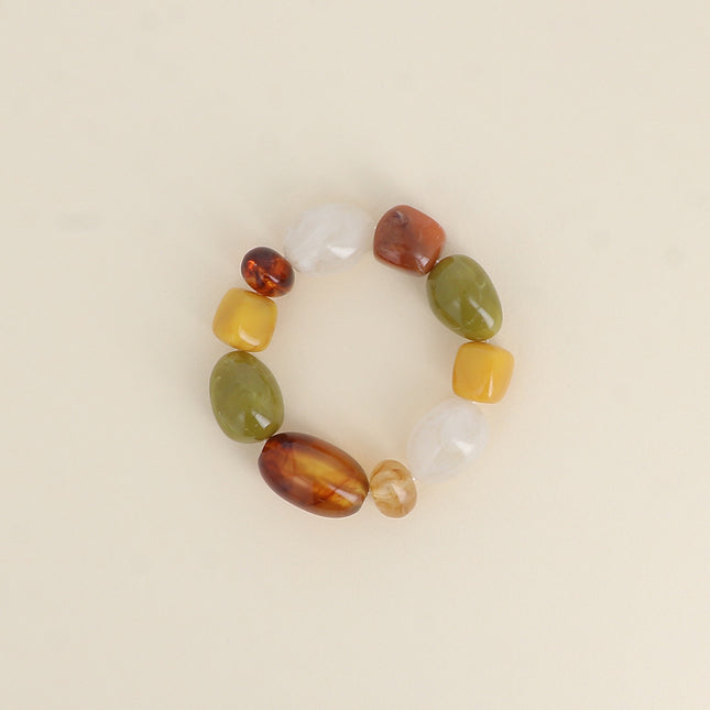 Bracelet élastique Azélia - perles en résine