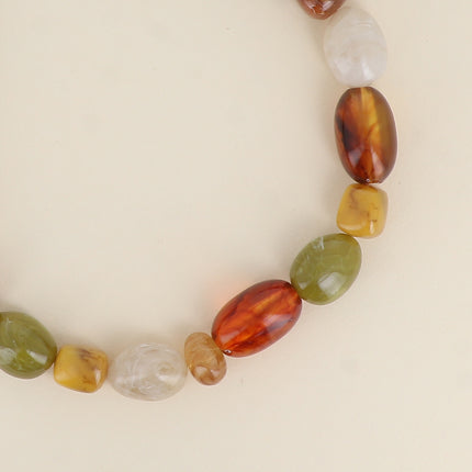 Azélia Necklace - on cord, resin beads