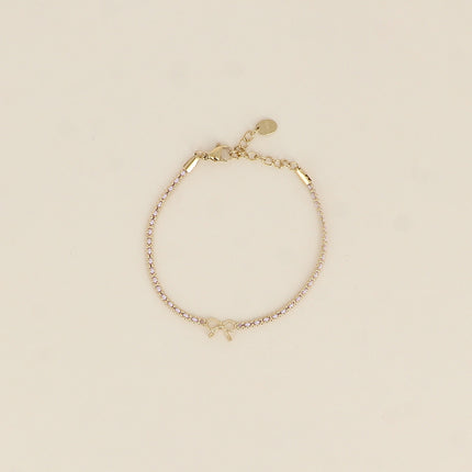 Bracelet - fil tressé, pendentif noeud
