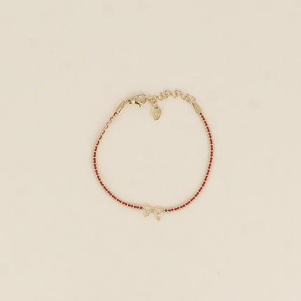 Bracelet - fil tressé, pendentif noeud