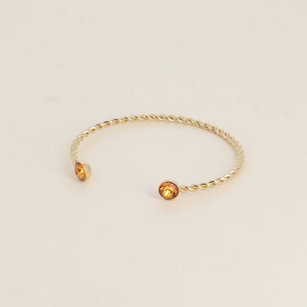 Jonc Dalino – anneau torsadé et cristaux Swarovski® SS29