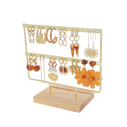 Kit de 24 (12+12) boucles - doré brun mix - prix moyen de 7,80€/pr - Présentoir offert