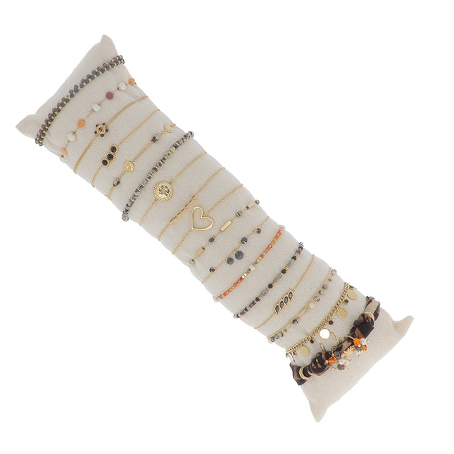 Kit de 17 bracelets - doré noir - prix moyen de 4,70€/pc - Présentoir offert