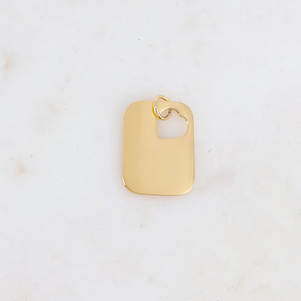 Pendentifs géométriques ajourés de façon cœur à graver