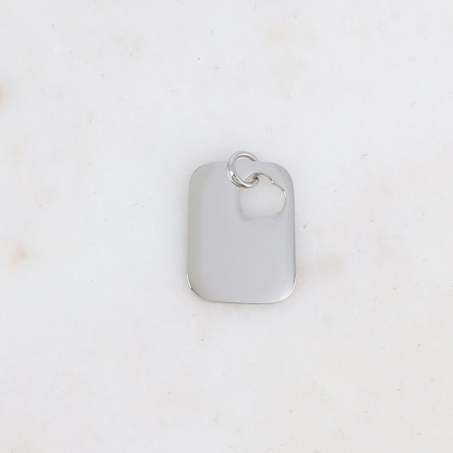 Pendentifs géométriques ajourés de façon cœur à graver