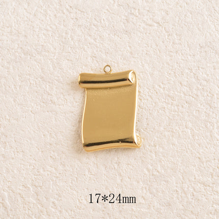 Pendentifs forme parchemin à graver