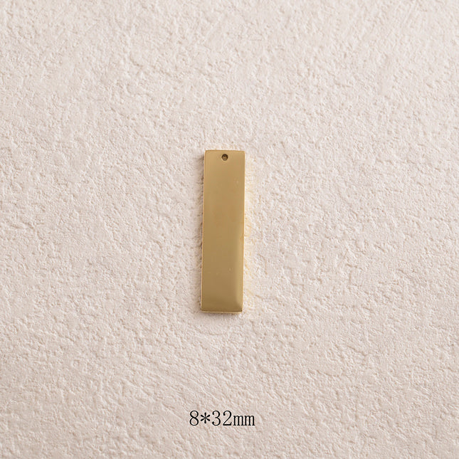 Pendentifs rectangulaires à graver (8 x 32 mm)