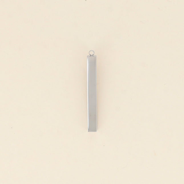 Pendentifs forme pavé droit à graver 5 x 5 x 43 mm