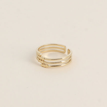 Bague - 4 lignes striées