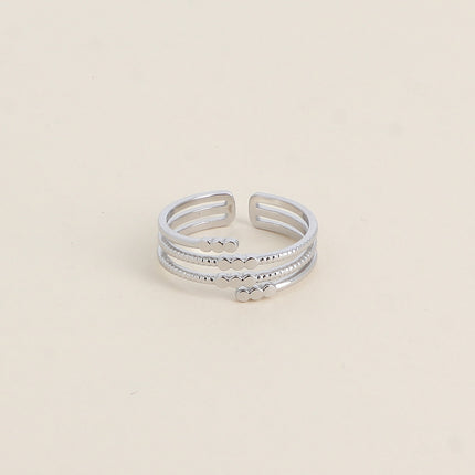 Bague - 4 lignes striées