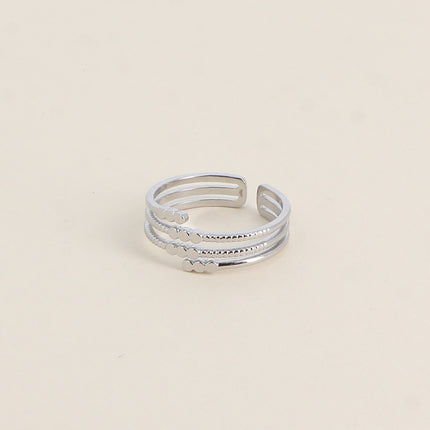 Bague - 4 lignes striées