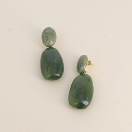 Soléandre Dangle Earrings - 2 resin pieces