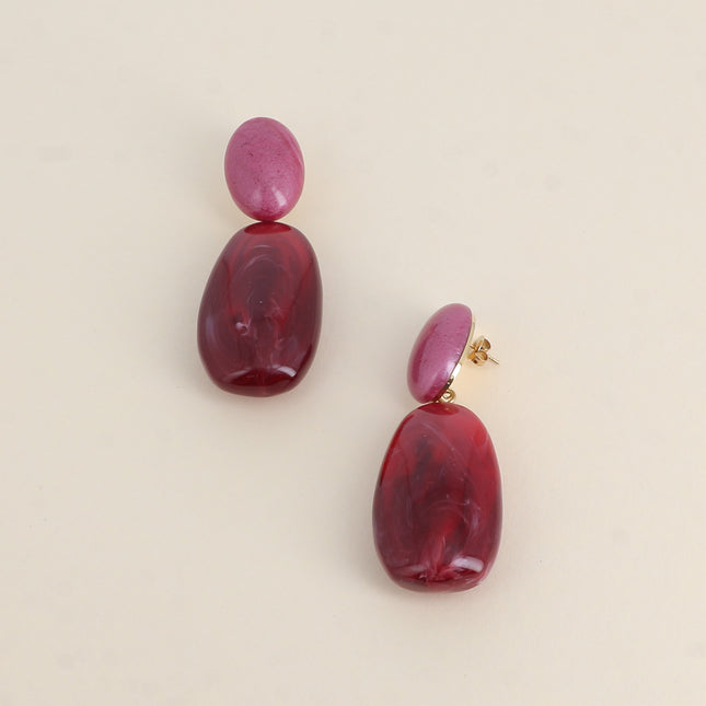 Soléandre Dangle Earrings - 2 resin pieces