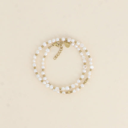 Bracelet Odysée 2 tours avec perles d'eau douce