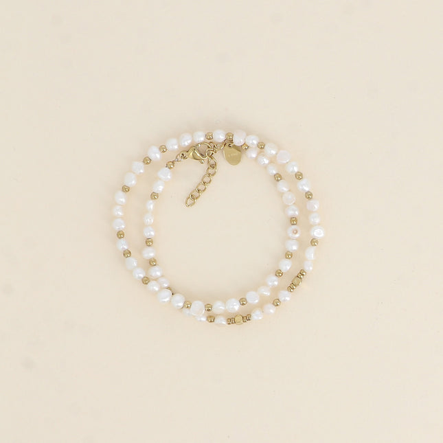 Bracelet Odysée 2 tours avec perles d'eau douce