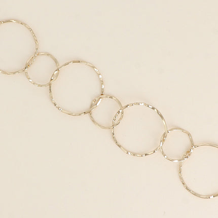 Bracelet - multi anneaux ronds texturés