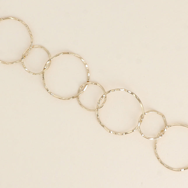 Bracelet - multi-layered textured round rings