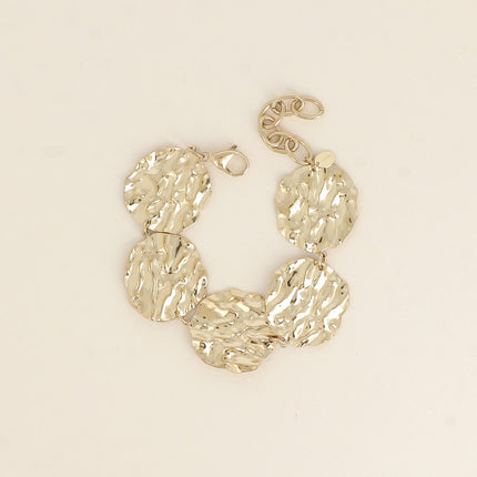 Bracelet - hammered round discs