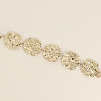 Bracelet - hammered round discs