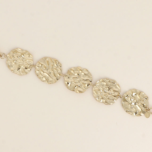 Bracelet - hammered round discs