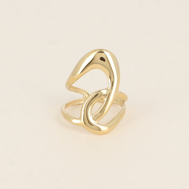 Ring - intertwined openwork shapes
