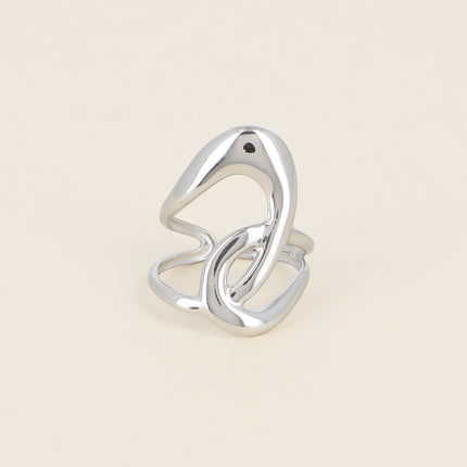 Ring - intertwined openwork shapes