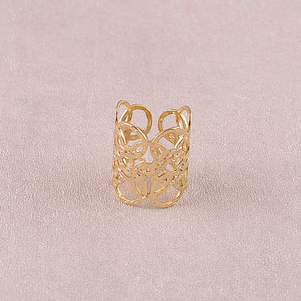 Bague large - cercles ajourés