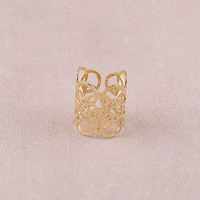 Wide ring - openwork circles