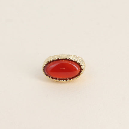 Bague Venise - style chevalière, pierre naturelle ovale