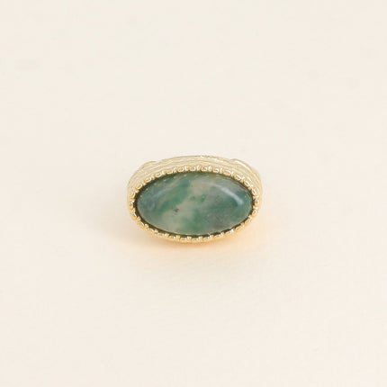 Bague Venise - style chevalière, pierre naturelle ovale