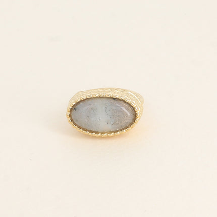 Bague Venise - style chevalière, pierre naturelle ovale
